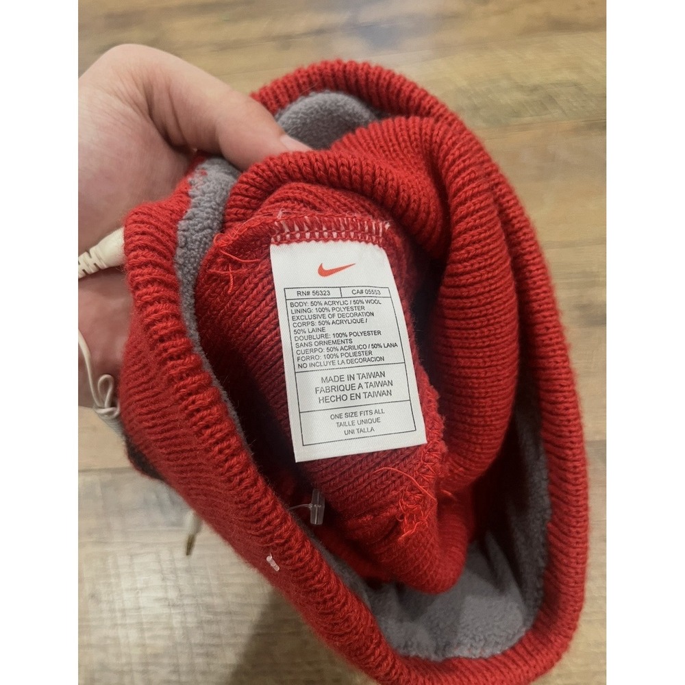NEW Vintage Y2k Nike Audio Headphones Beanie Red 2000s Techwear *Works* NWOT - Picture 5 of 6